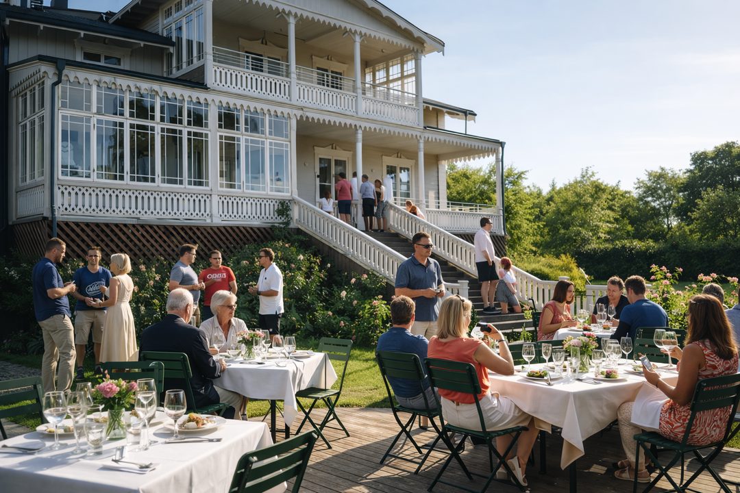 Midsommarsill på Villan
