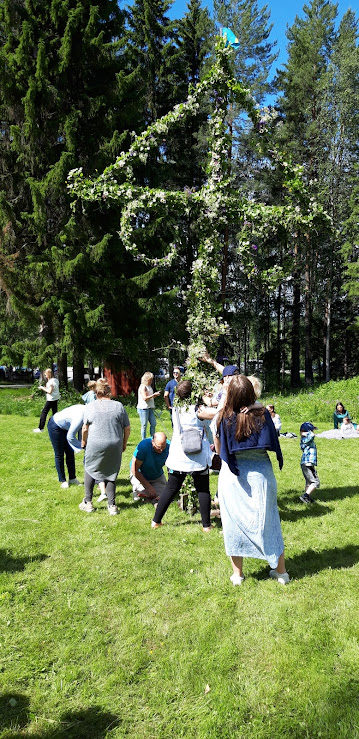 Midsommarafton på hembygdsgården i Örbäck, Långsele