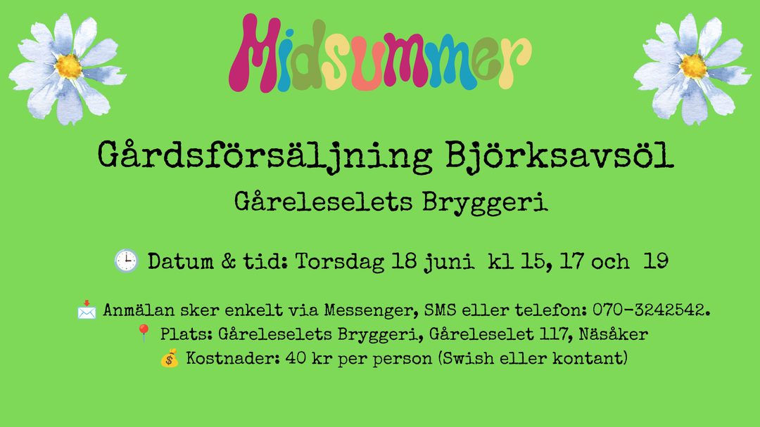 Gårdsförsäljning Björksavsöl